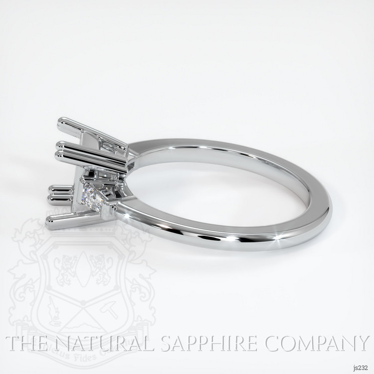 Platinum 950 Three Stone Ring Setting