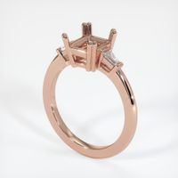 14K Rose Gold Three Stone Ring Setting Video