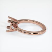 14K Rose Gold Three Stone Ring Setting Image