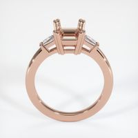 14K Rose Gold Three Stone Ring Setting Image