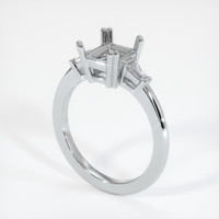 10K White Gold Three Stone Ring Setting Video