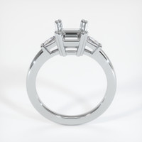 10K White Gold Three Stone Ring Setting Image