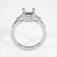 14K White Gold Three Stone Ring Setting Image