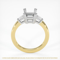 18K White & Yellow Three Stone Ring Setting Image