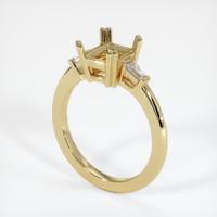 10K Yellow Gold Three Stone Ring Setting Video