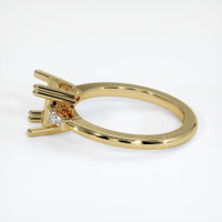 10K Yellow Gold Three Stone Ring Setting Image