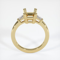 10K Yellow Gold Three Stone Ring Setting Image