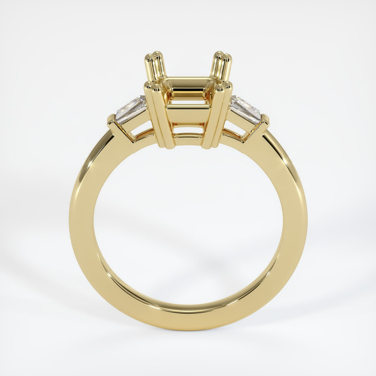 14K Yellow Gold Three Stone Ring Setting