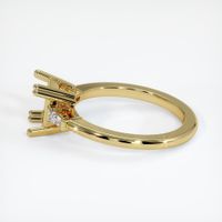 18K Yellow Gold Three Stone Ring Setting Image