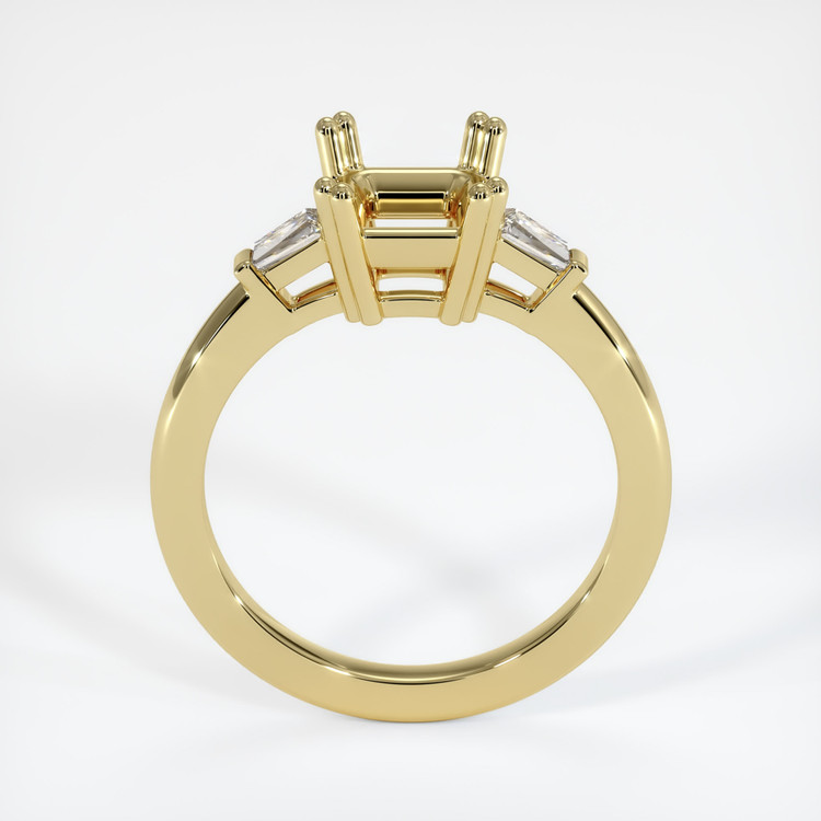 18K Yellow Gold Three Stone Ring Setting