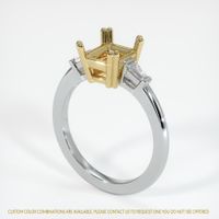 14K Yellow & White Three Stone Ring Setting Video