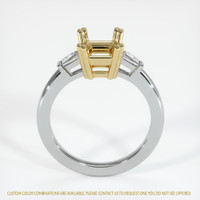 14K Yellow & White Three Stone Ring Setting Image