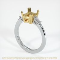 18K Yellow & White Three Stone Ring Setting Video