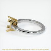 18K Yellow & White Three Stone Ring Setting Image