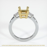 18K Yellow & White Three Stone Ring Setting Image