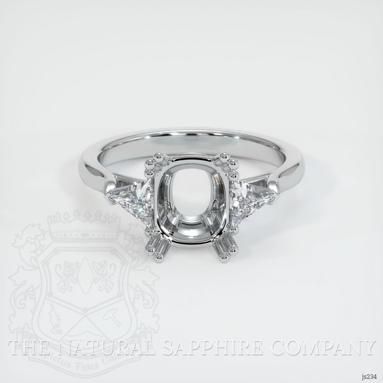 Platinum 950 Three Stone Ring Setting
