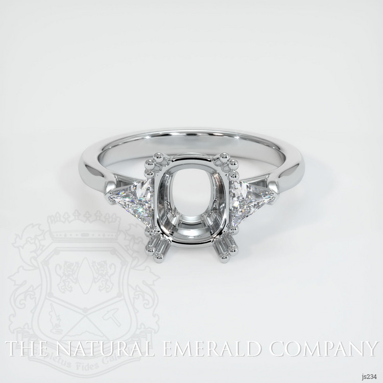 Platinum 950 Three Stone Ring Setting