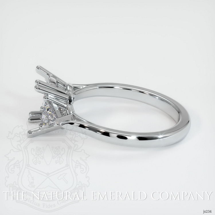 Platinum 950 Three Stone Ring Setting