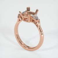 14K Rose Gold Three Stone Ring Setting Video