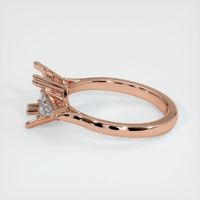 14K Rose Gold Three Stone Ring Setting Image