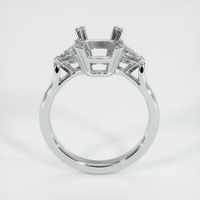 14K White Gold Three Stone Ring Setting Image