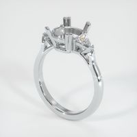 18K White Gold Three Stone Ring Setting Video
