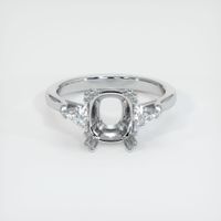 18K White Gold Three Stone Ring Setting Image