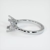 18K White Gold Three Stone Ring Setting Image