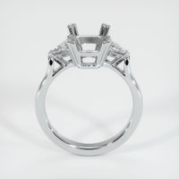 18K White Gold Three Stone Ring Setting Image