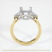 18K White & Yellow Three Stone Ring Setting Image