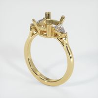 14K Yellow Gold Three Stone Ring Setting Video