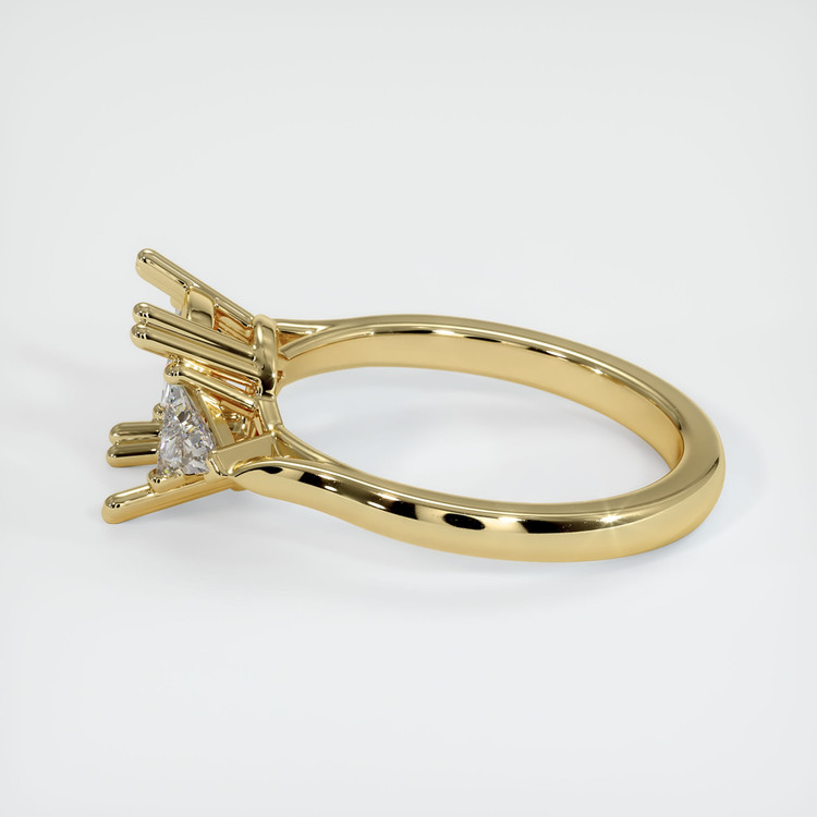 14K Yellow Gold Three Stone Ring Setting