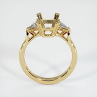 14K Yellow Gold Three Stone Ring Setting Image