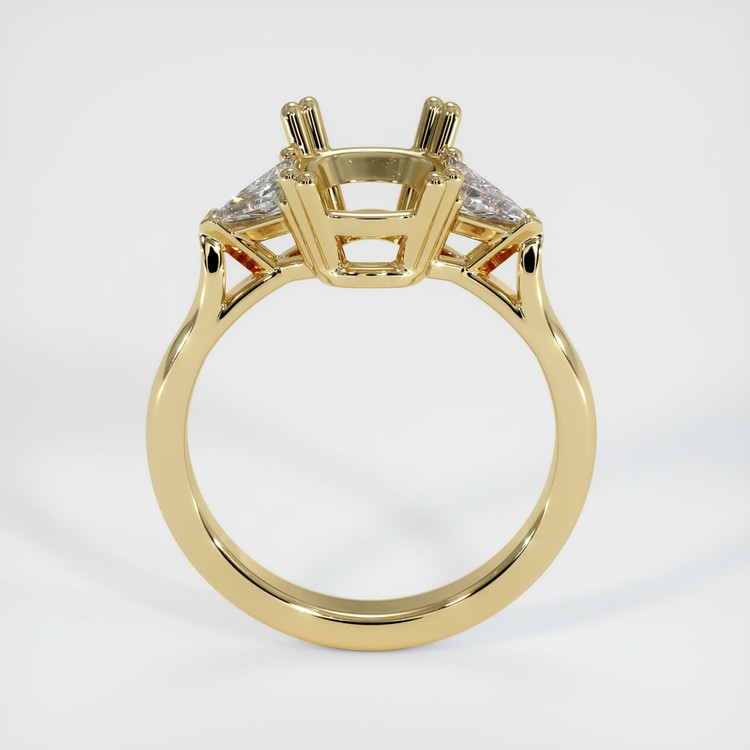 14K Yellow Gold Three Stone Ring Setting