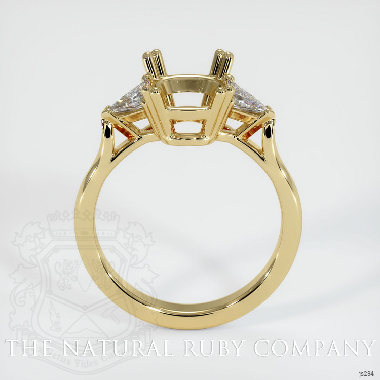 14K Yellow Gold Three Stone Ring Setting