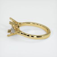 18K Yellow Gold Three Stone Ring Setting Image