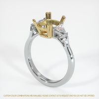 14K Yellow & White Three Stone Ring Setting Video