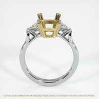 14K Yellow & White Three Stone Ring Setting Image