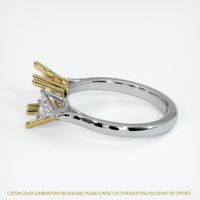 18K Yellow & White Three Stone Ring Setting Image