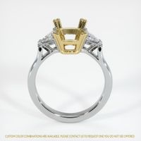 18K Yellow & White Three Stone Ring Setting Image