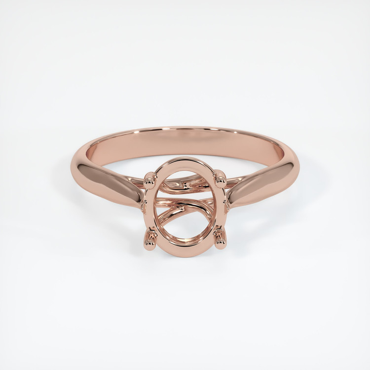 14K Rose Gold Solitaire Ring Setting