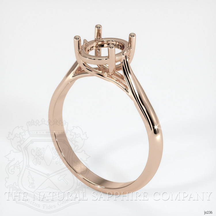 18K Rose Gold Solitaire Ring Setting