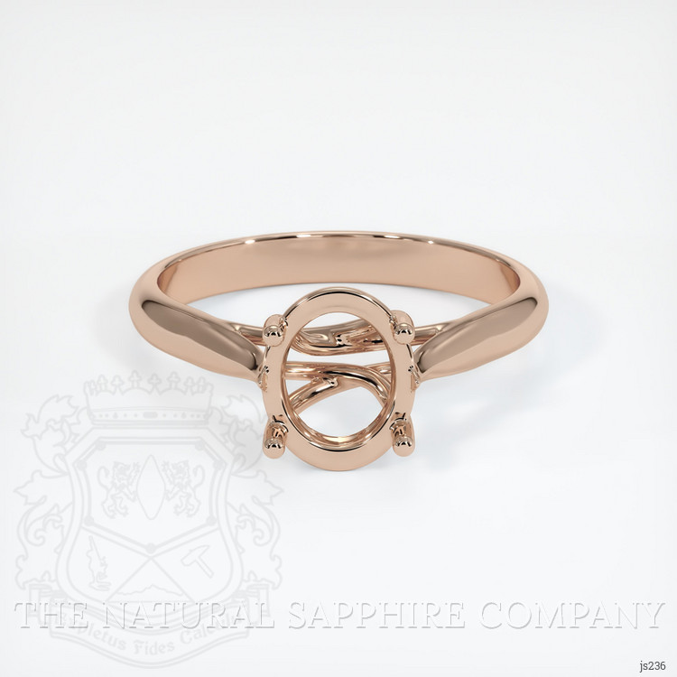 18K Rose Gold Solitaire Ring Setting