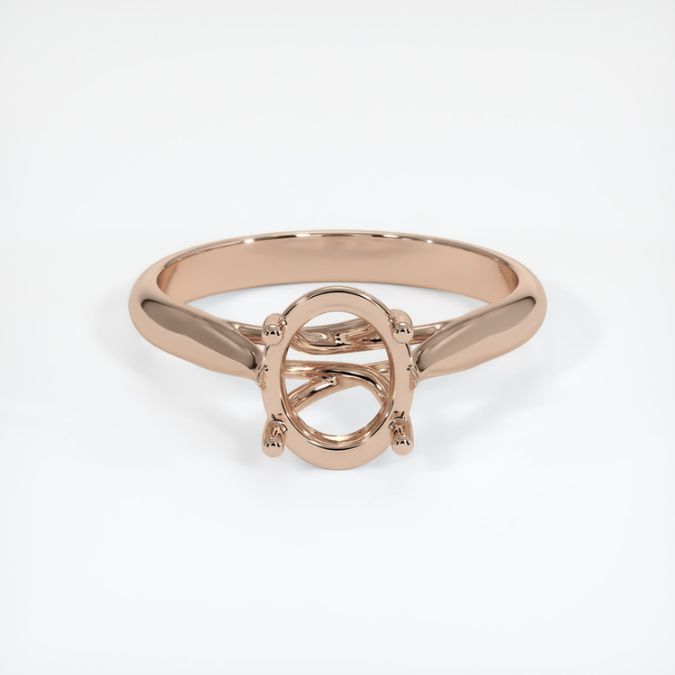 18K Rose Gold Solitaire Ring Setting