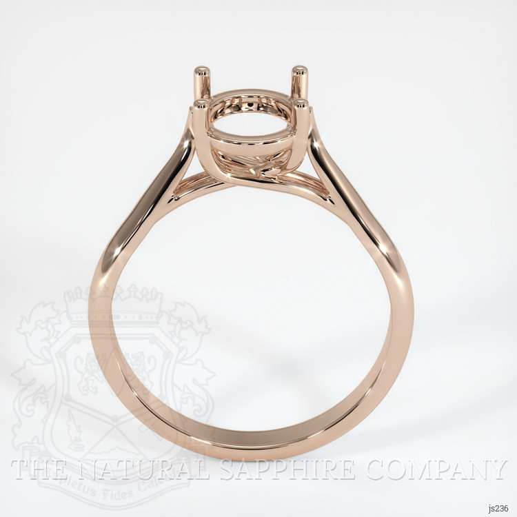 18K Rose Gold Solitaire Ring Setting
