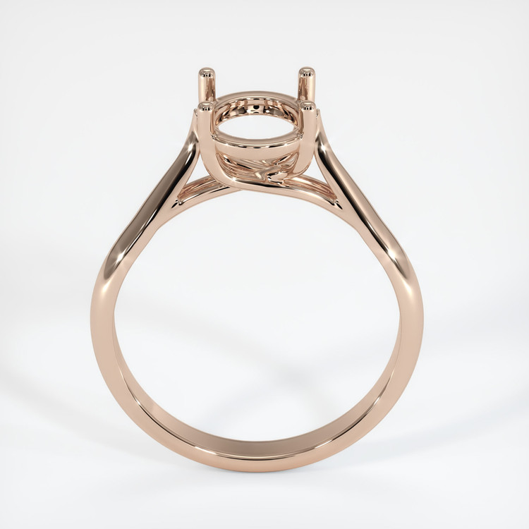 18K Rose Gold Solitaire Ring Setting