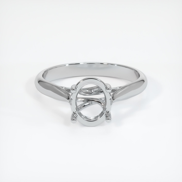 14K White Gold Solitaire Ring Setting