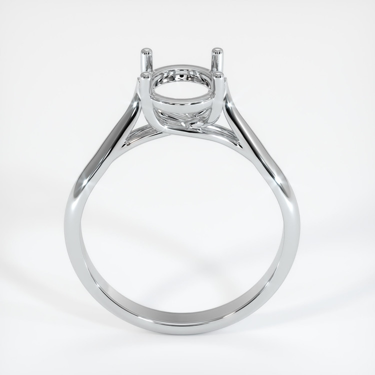 14K White Gold Solitaire Ring Setting