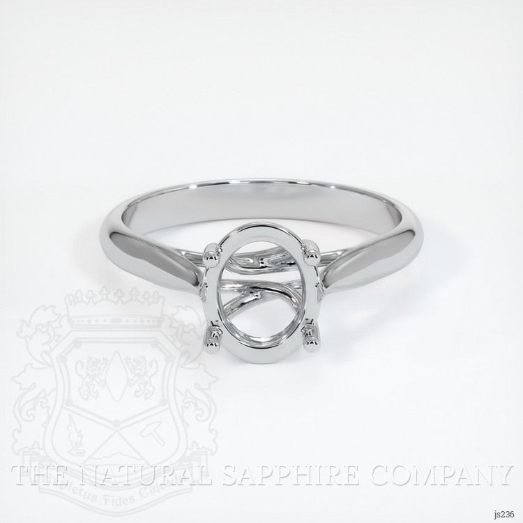 18K White Gold Solitaire Ring Setting