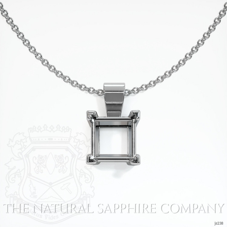 14K White Gold Vedic Pendant Setting